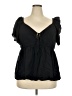 Torrid Black Short Sleeve Blouse Size 2X Plus (2) - photo 1