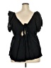 Torrid Black Short Sleeve Blouse Size 2X Plus (2) - photo 2