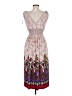 Win Win Paisley Brown Casual Dress Size M - photo 2