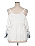 Torrid 100% Elastic White 3/4 Sleeve Blouse Size 1X Plus (1) - photo 2