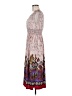 Win Win Paisley Brown Casual Dress Size M - photo 5