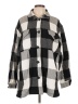 Lucky Brand 100% Cotton Checkered-gingham Black Coat Size L - photo 1