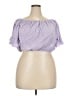 Unbranded Purple Short Sleeve Blouse Size 3X - photo 1