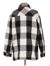 Lucky Brand 100% Cotton Checkered-gingham Black Coat Size L - photo 2