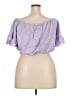 Unbranded Purple Short Sleeve Blouse Size 3X - photo 2