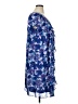 Roaman's 100% Polyester Print Blue Casual Dress Size 14 - photo 4