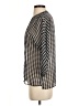 Milano 100% Polyester Houndstooth Silver 3/4 Sleeve Blouse Size S - photo 5