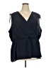 Lane Bryant 100% Polyester Blue Sleeveless Blouse Size 26 - 28 Plus - photo 1
