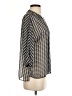 Milano 100% Polyester Houndstooth Silver 3/4 Sleeve Blouse Size S - photo 4