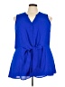 Torrid Blue Sleeveless Blouse Size 3X Plus (3) - photo 1