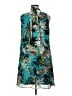 Kasper 100% Polyester Tropical Teal Cocktail Dress Size 16 - photo 2