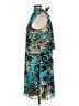 Kasper 100% Polyester Tropical Teal Cocktail Dress Size 16 - photo 5