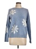 Calligraphie Blue Pullover Sweater Size L - photo 1