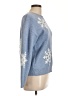 Calligraphie Blue Pullover Sweater Size L - photo 4