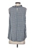 J.Crew Checkered-gingham Blue Sleeveless Blouse Size S - photo 2
