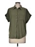Como Vintage 100% Polyester Solid Green Short Sleeve Blouse Size M - photo 1