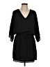 Krisa 100% Polyester Solid Black Casual Dress Size L - photo 1