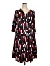 Ellos Print Red Casual Dress Size 26 - photo 1