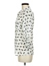 Freebird 100% Polyester Animal Print Ivory 3/4 Sleeve Blouse Size M - photo 5