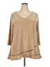 Nina Leonard Tan 3/4 Sleeve Blouse Size 2X - photo 1