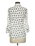 Freebird 100% Polyester Animal Print Ivory 3/4 Sleeve Blouse Size M - photo 2
