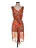 Ronen Chen Paisley Orange Cocktail Dress Size (0) - photo 1