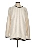 Jason Wu 100% Cotton Chevron-herringbone Ivory Pullover Sweater Size M - photo 1