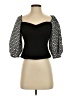 Badgley Mischka Black 3/4 Sleeve Top Size S - photo 1