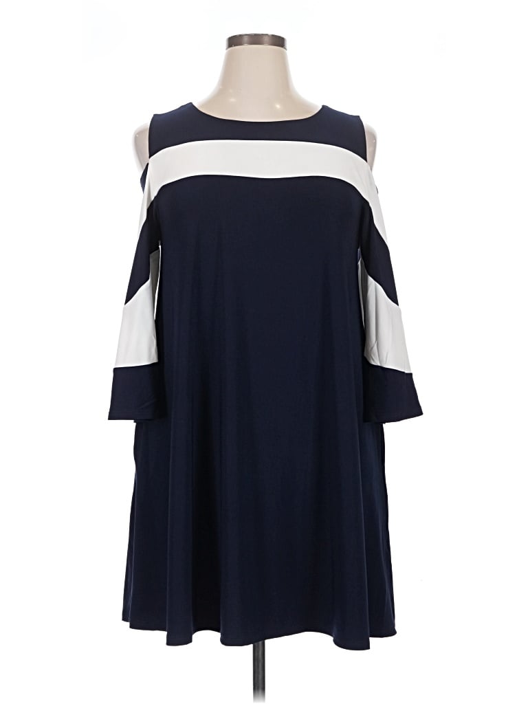Pre-owned Nina Leonard Casual Dress In Blue