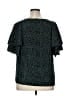 BLOOMCHIC 100% Polyester Green Black Short Sleeve Blouse Size 14 - photo 2