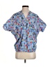 Unbranded Tropical Blue Short Sleeve Blouse Size M (estimated) - photo 1
