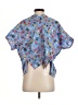 Unbranded Tropical Blue Short Sleeve Blouse Size M (estimated) - photo 2