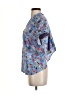 Unbranded Tropical Blue Short Sleeve Blouse Size M (estimated) - photo 5