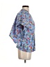 Unbranded Tropical Blue Short Sleeve Blouse Size M (estimated) - photo 4