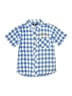 Phat Farm Checkered-gingham Blue Short Sleeve Button-Down Shirt Size 3T - photo 1