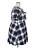 Torrid Plaid Blue Casual Dress Size 2X Plus (2) - photo 4