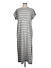 LA Relaxed Stripes Gray Casual Dress Size L - photo 1