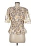 CAbi 100% Polyester Gold Short Sleeve Blouse Size M - photo 2