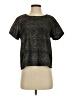 Dina Be Metallic Black Short Sleeve Top Size S - photo 1