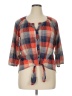 French Laundry 100% Polyester Plaid Orange 3/4 Sleeve Blouse Size XL - photo 1