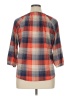 French Laundry 100% Polyester Plaid Orange 3/4 Sleeve Blouse Size XL - photo 2