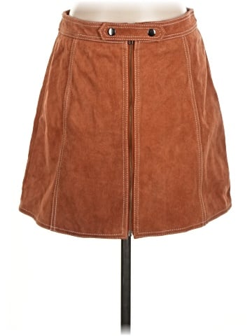 Topshop Leather Skirt (view 1)