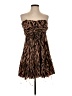 FP One 100% Polyester Animal Print Brown Cocktail Dress Size S - photo 1
