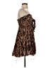 FP One 100% Polyester Animal Print Brown Cocktail Dress Size S - photo 4
