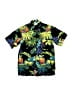 Assorted Brands 100% Cotton Tropical Black Short Sleeve Button-Down Shirt Size 10 - photo 1