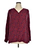 J.Jill 100% Rayon Red Long Sleeve Blouse Size XL (tall) - photo 1