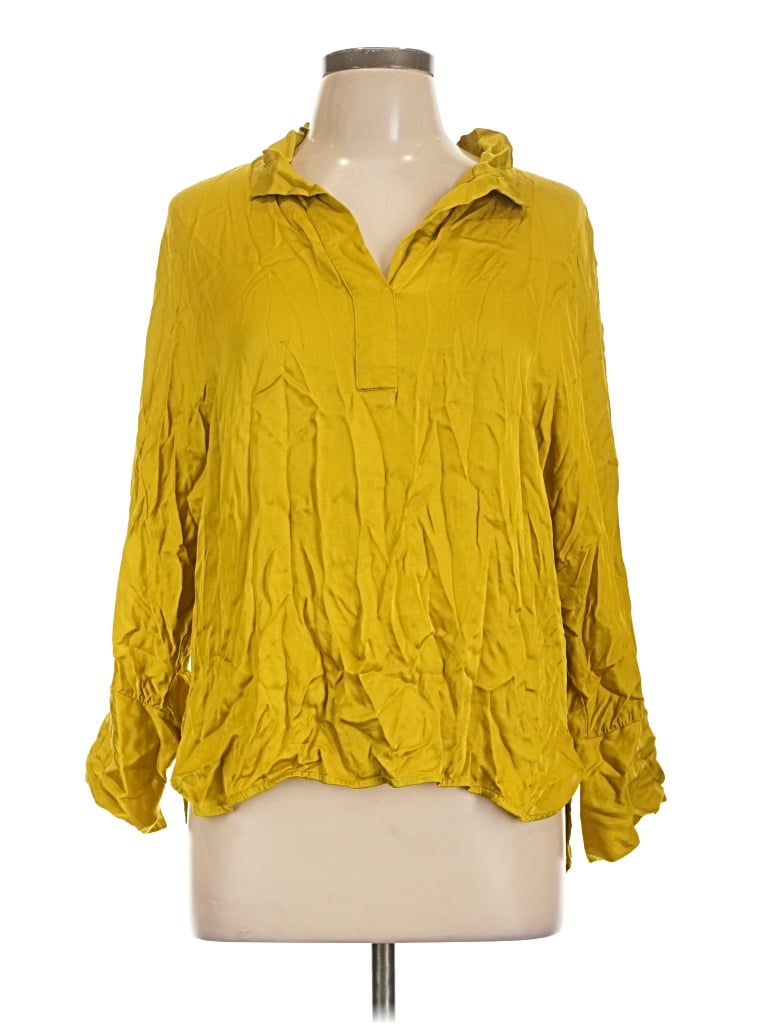 Pre-owned Assorted Brands 3/4 Sleeve Blouse In Yellow