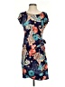Connected Apparel Paisley Blue Casual Dress Size S - photo 1
