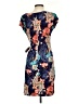 Connected Apparel Paisley Blue Casual Dress Size S - photo 2