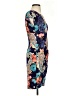 Connected Apparel Paisley Blue Casual Dress Size S - photo 4